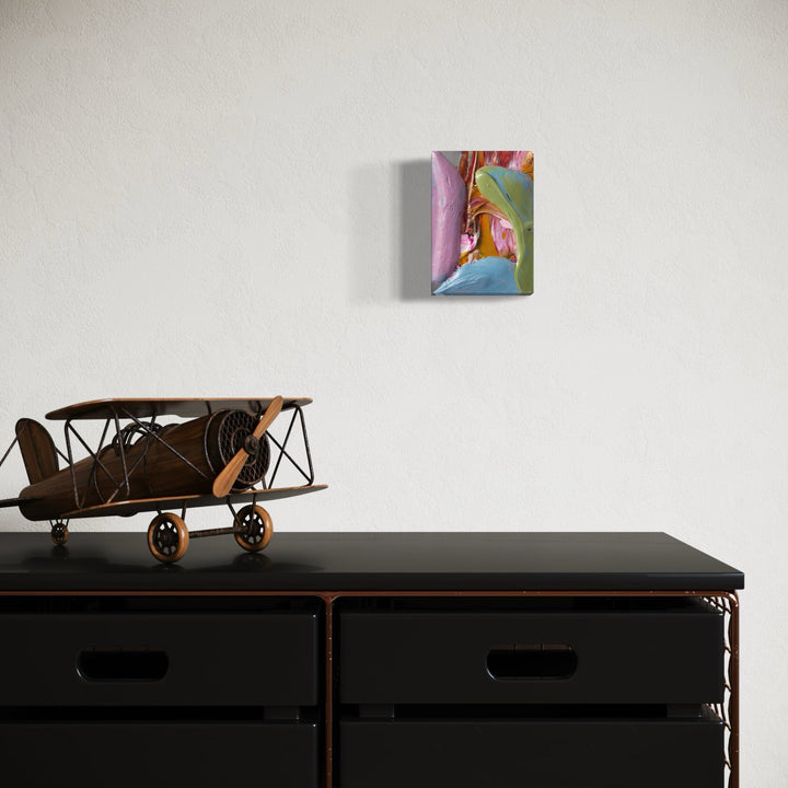 A photo of the artwork AL 48, by Carin Kulb Dangot, hanging on a wall.