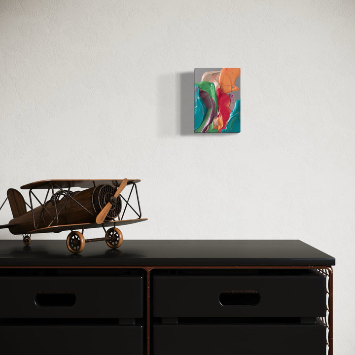 A photo of the artwork AL 51, by Carin Kulb Dangot, hanging on a wall.