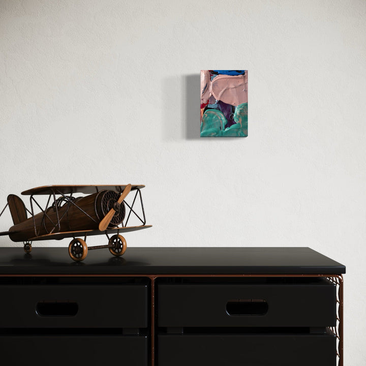 A photo of the artwork AL 54, by Carin Kulb Dangot, hanging on a wall.