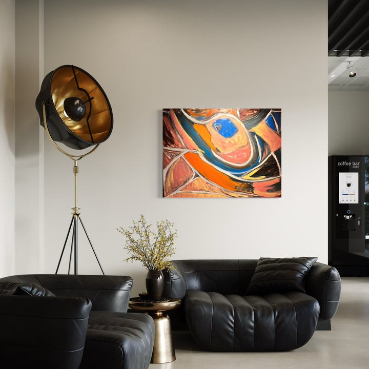 A photo of the artwork Bubble, by Genevieve Antonello, hanging on a wall.