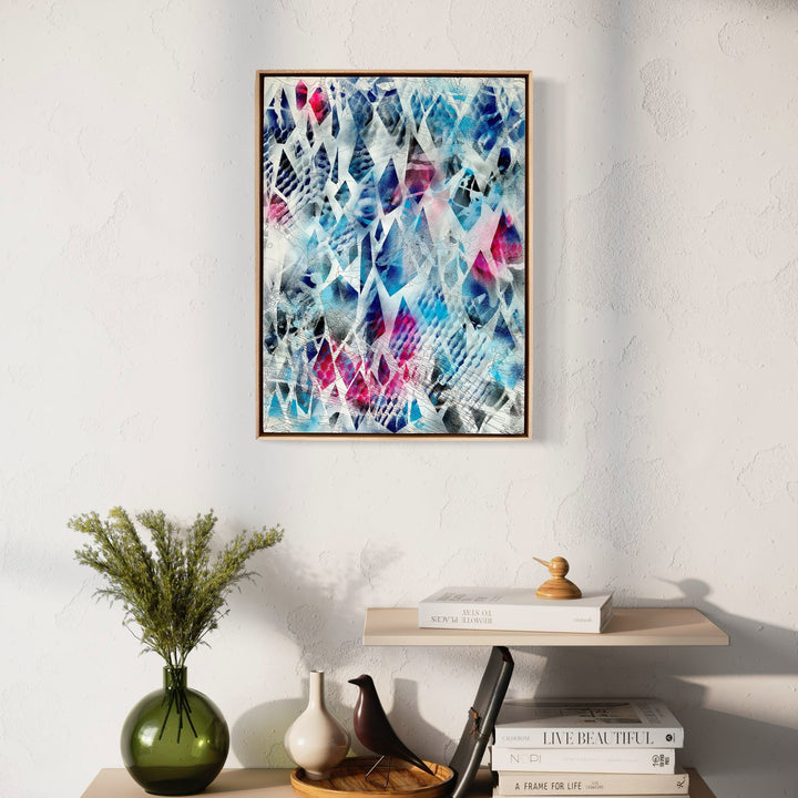 A photo of the artwork Daylight, by Ann Tarantino, hanging on a wall.