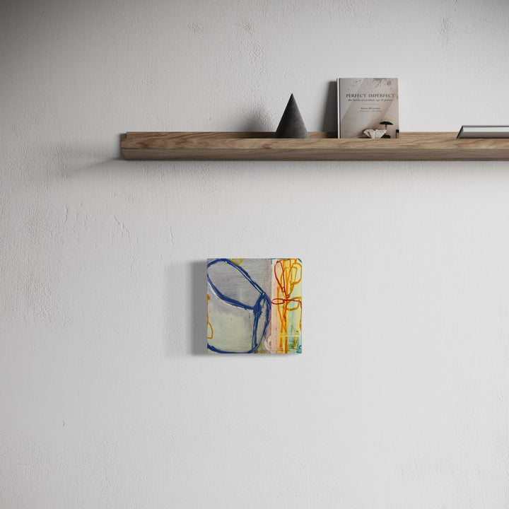 A photo of the artwork LS Series no. 21, by Janice La Motta, hanging on a wall.