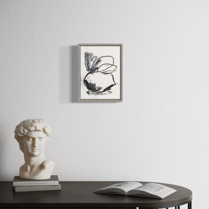 A photo of the artwork Small Arrangement I, by Todd Gilens, hanging on a wall.