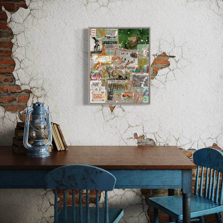 A photo of the artwork The Hamptoner #14, by Jean-Remi Barbier, hanging on a wall.