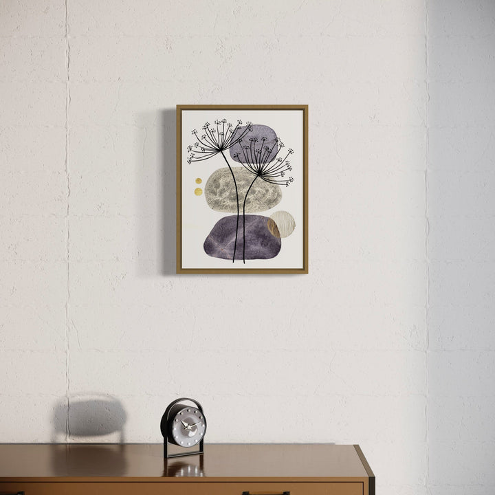 A photo of the artwork Tranquility, by Jocelyn Benford, hanging on a wall.