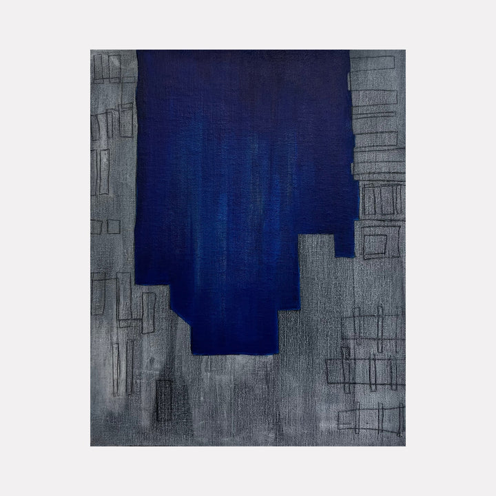 The artwork The Blue Hour (encroaching), by Cora Jane Glasser