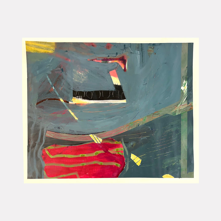 A photo of the artwork Abstract 16.24, by Owen Brown, hanging on a wall.