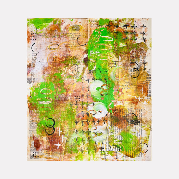 The artwork Green Palimpsest, by Alexandra Jamieson