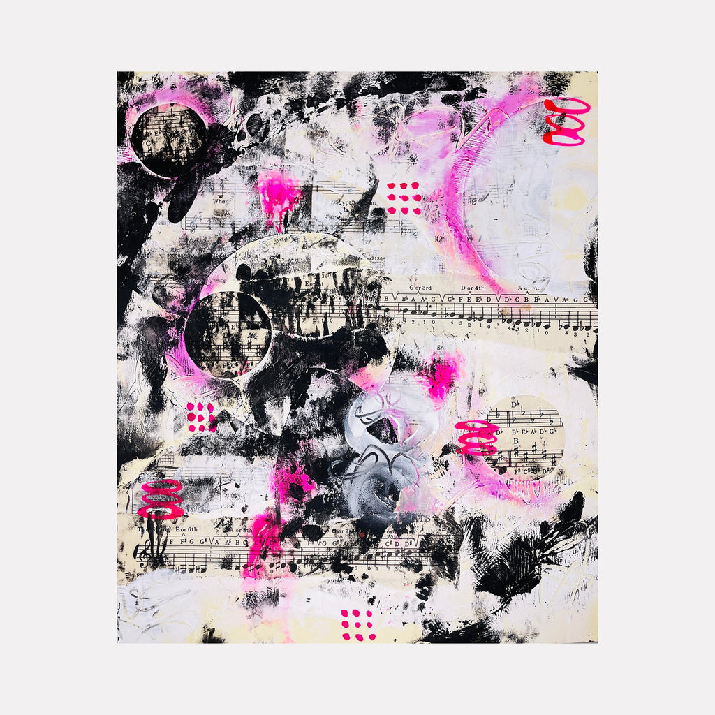 The artwork Pink Palimpsest, by Alexandra Jamieson