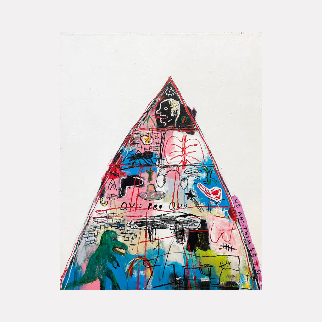 The artwork Pyramid Scheme, by Andrew Chan