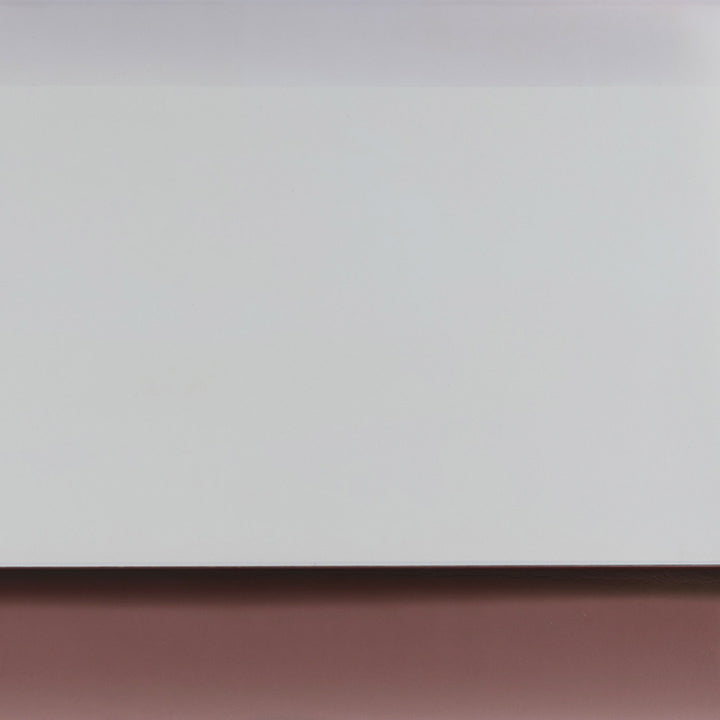 The artwork 'Intervals No.1' by Susan English features a minimalist composition with a stark division between a dominant light gray upper section and a rich burgundy lower portion. The clean lines and color blocking create a striking horizontal contrast, showcasing the smooth application of tinted polymer on panel. The piece's large-scale dimensions of 59x42 inches amplify its contemporary abstract presence by Susan English.